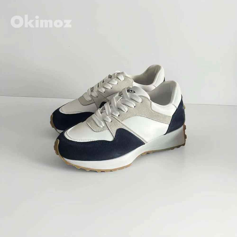 Okimoz Casual Shoes Running Sneaker Designer Shoes Navy White Retro Outdoor Sport Tennis unisex Mesh shoes Big Size