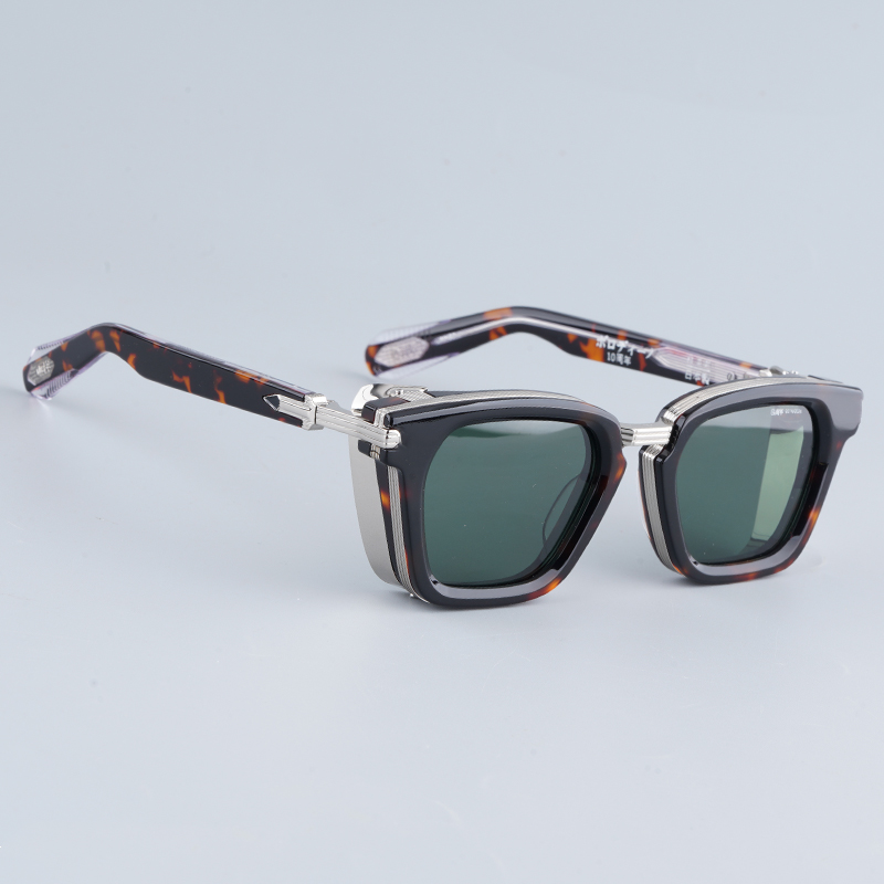 New style men's thick acetate fiber frame prescription sunglasses can be fitted with prescription lenses.