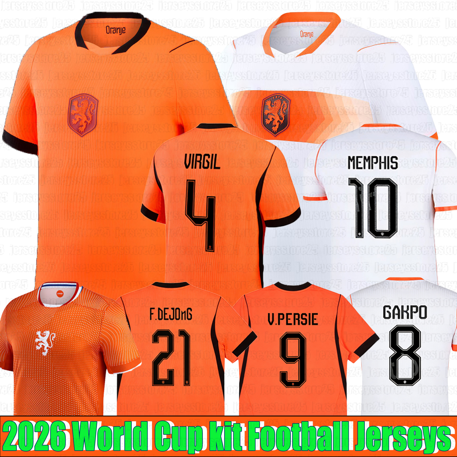 Netherlands National Team Soccer Jersey 2026 shirt World Cup Kit 4 VIRGIL 8 GAKPO 5 AKE 10 MEMPHIS 21 F. DE JONG 3 DE LIGT football Jerseys