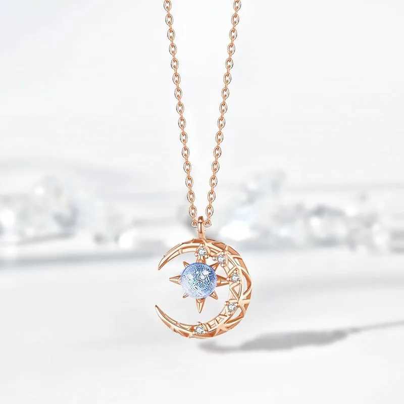 LATS Star Moon Pendant Necklaces for Women Simple Clavicle Chain Fashion Jewelry Accessories H260403