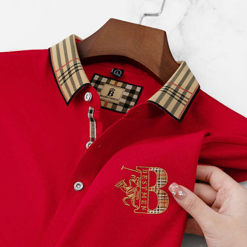 Men 2026 Genuine Men's Summer Turn-Down Collar Dad Clothes Loose Casual Ice Silk Polo Shirt For Men colour - view 6