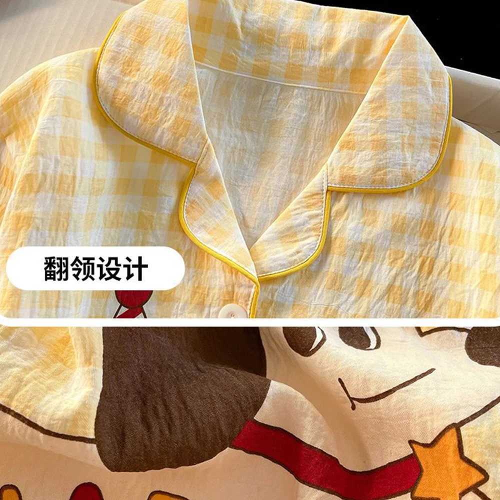 Kawaii Capybara Cartoon Children Pajamas Girls Fashion 2026 Spring Princess Lace Long Sleeves Pants Cotton Student Home Clothes H260403