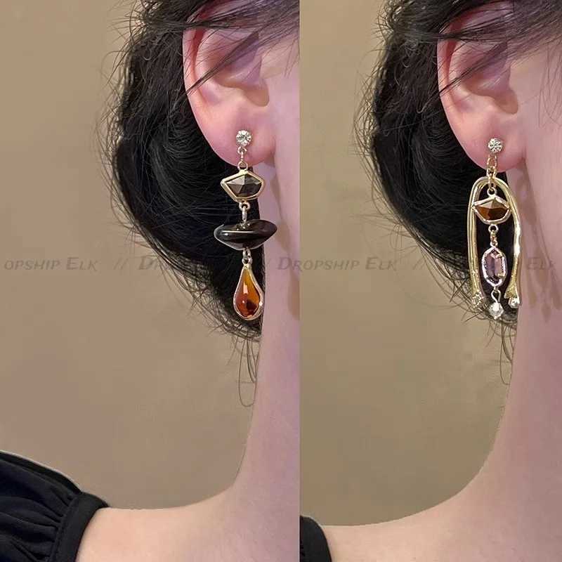 Elegant Freshwater Pearl Hoop Earrings For Women Luxury Vintage Tassel New Years Jewelry Accessories H260403