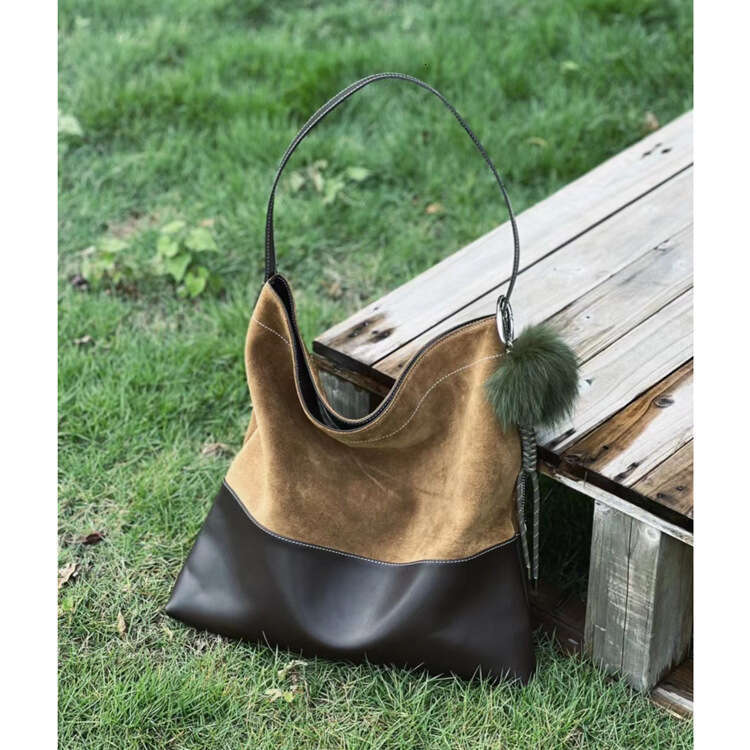 2026 New Retro Lazy Style Frosted Cowhide Tote Bag for Women Large Capacity Shoulder Bag Fashion Commute Bag Factory Wholesale Drop Shipping SENYY
