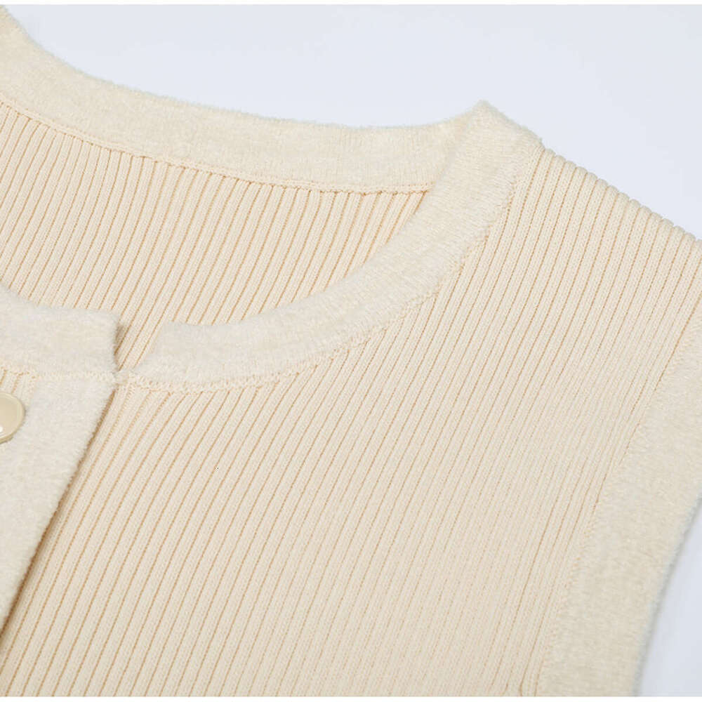 Spring and k30 Autumn New Designer High Quality Fashion Sleeveless Slim Knitted Dress 2026