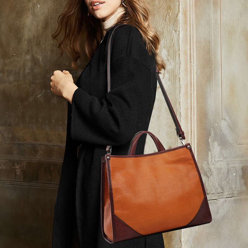 New Genuine Leather Women Luxury Textured Shoulder Bag Fashion Tote Handbag Daily Commute All-match Factory Wholesale Drop Shipping SENYY