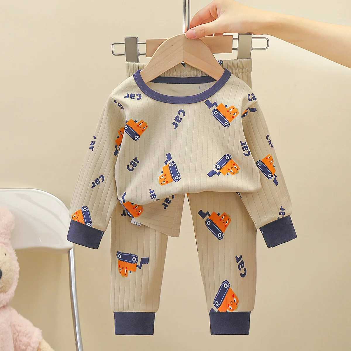 New Spring Autumn Childrens Clothing Sets Sleepwear Clothes Kids Pajamas Set Baby Cotton Pyjamas H260403