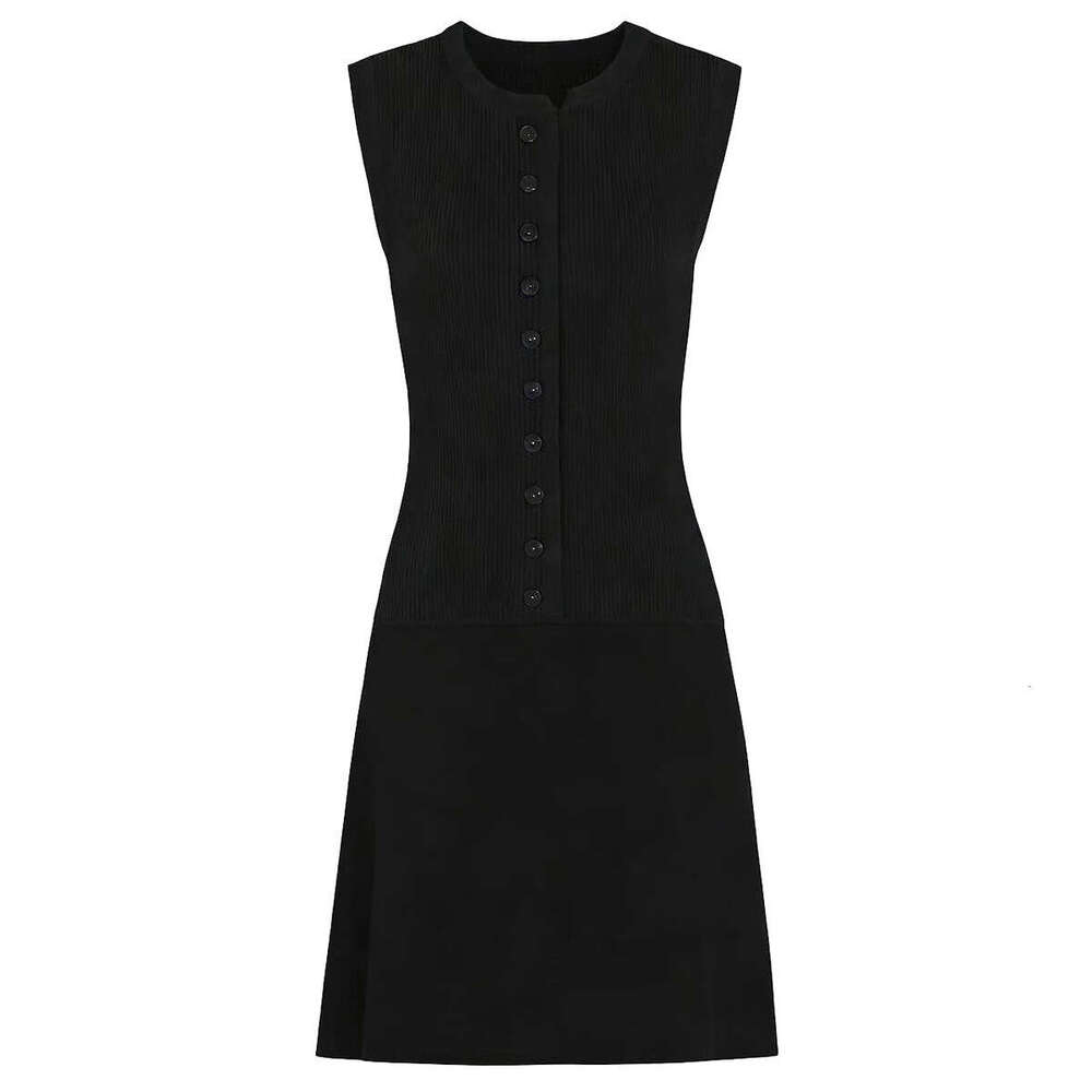 Spring and k30 Autumn New Designer High Quality Fashion Sleeveless Slim Knitted Dress 2026