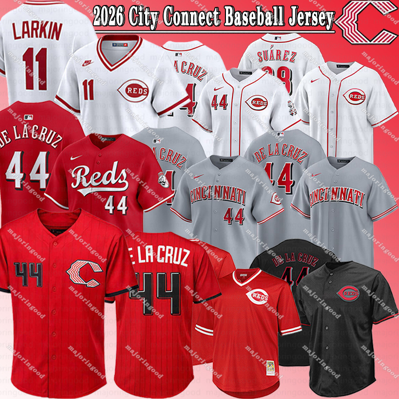 44 Elly De La Cruz baseball Jersey Matt McLain Hunter Greene City Connect Jonathan India Tyler Stephenson Cincinnatti Reds Speedway Classic Home Limited Reds Jersey