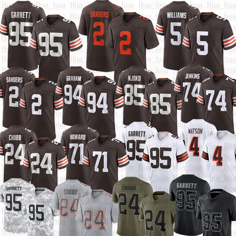 2 Shedeur Sanders Quinshon Judkins Myles Garrett Football Jersey Schwesinger Jerry Jeudy Kosar Joe Thomas Gabriel Mason Graham Quincy Williams 74 Elgton Jenkins