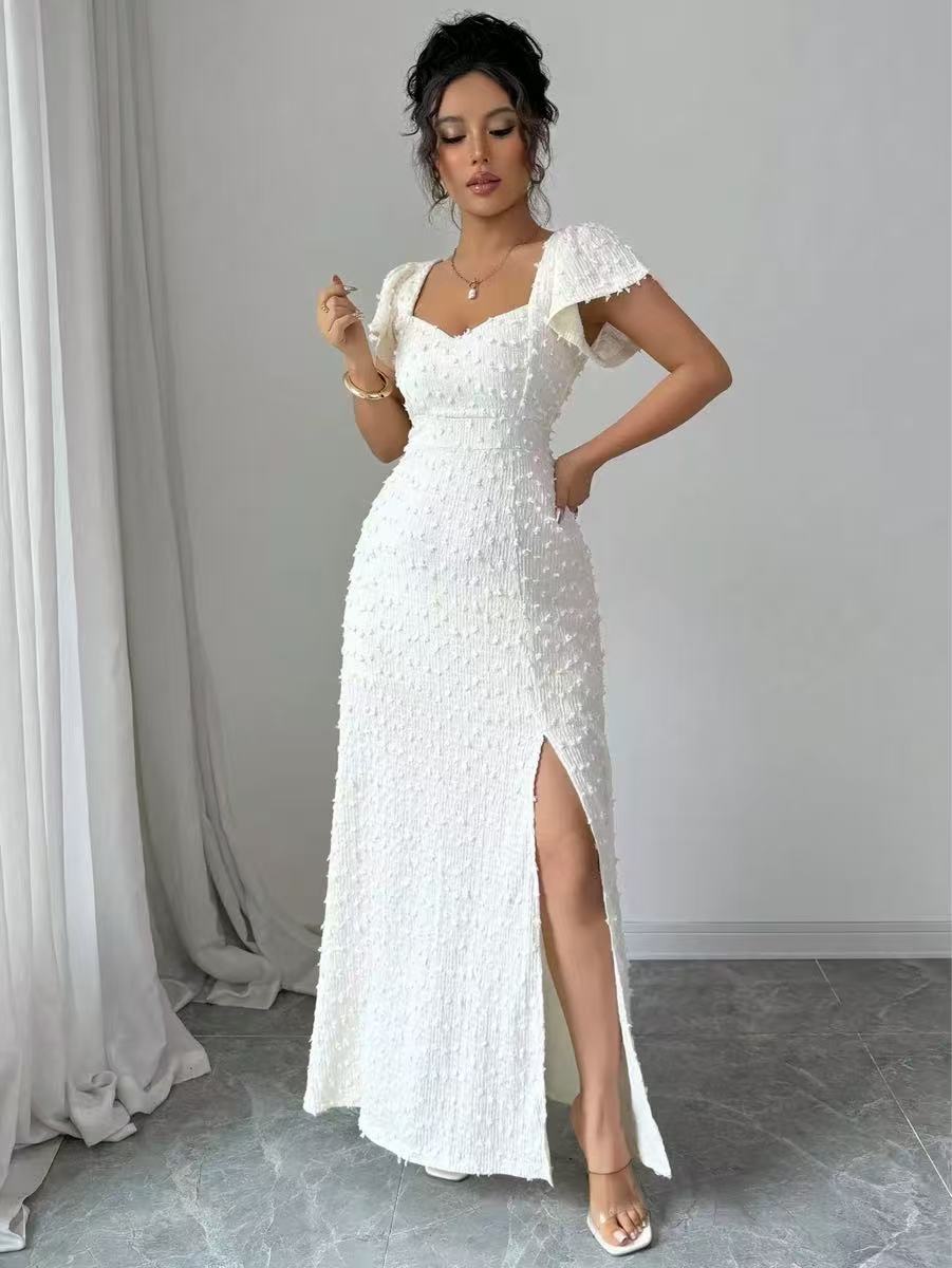 2026 New Fashion Designer Luxury Brand Autumn-winter Sophisticated High-end Women's Set - Short Blazer With V-neck Top Bralette Mesh Dress Set Of Two