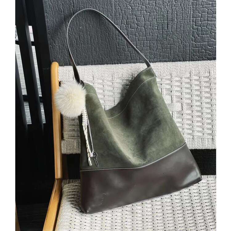 2026 New Retro Lazy Style Frosted Cowhide Tote Bag for Women Large Capacity Shoulder Bag Fashion Commute Bag Factory Wholesale Drop Shipping SENYY