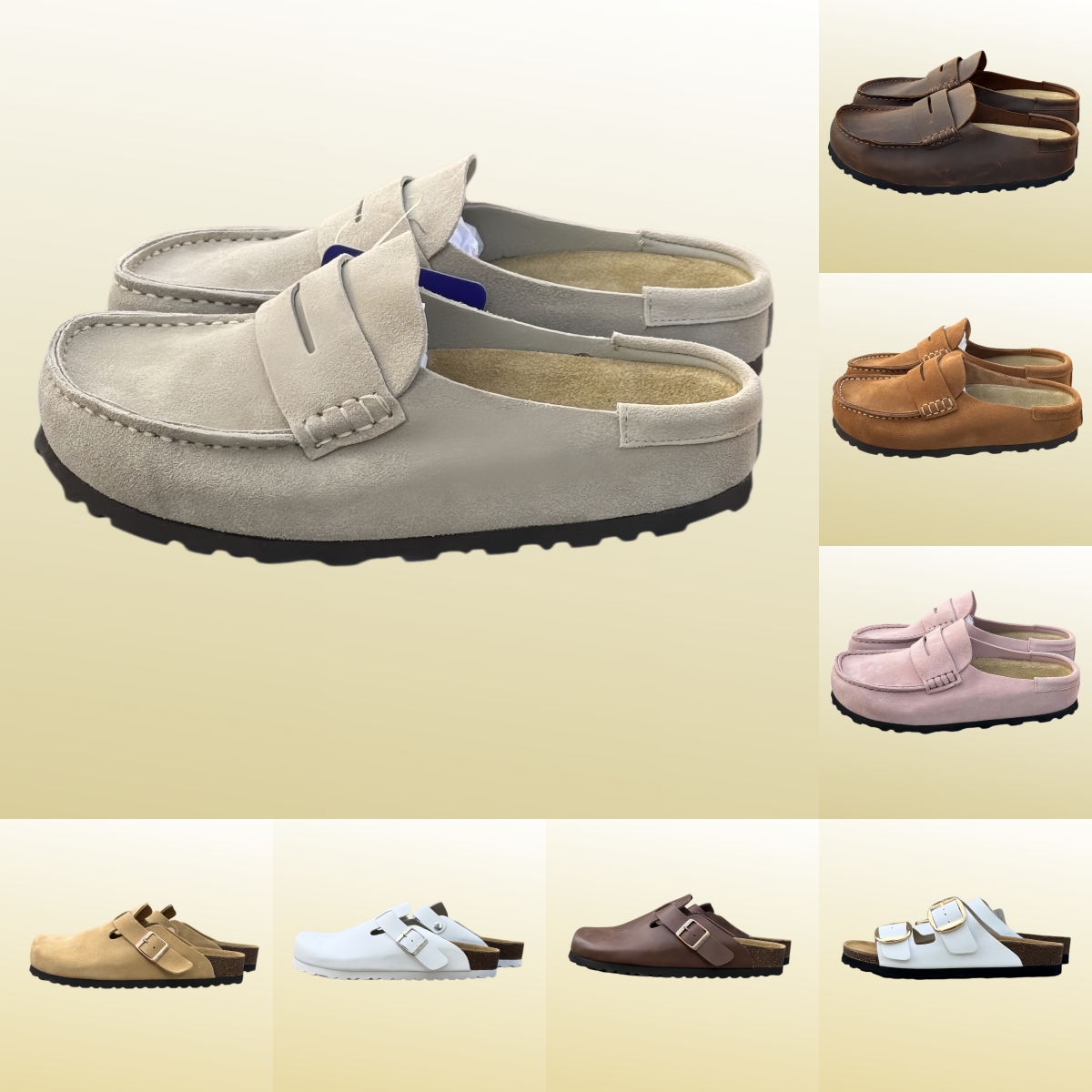 Designer Clogs Naples Sandals Clog loafers Slippers Cork Flat High Quality Fashion Summer Genuine Leather Slide Favourite Beach Casual Shoes Women Men 35-46 Dust BAG