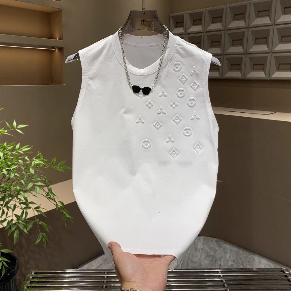 Luxury Brand Designer Men T-shirt 2026 Summer New Dopamine Style Cool Sleeveless Vest Fashionable Loose Wide-Fit Stylish Tank Top