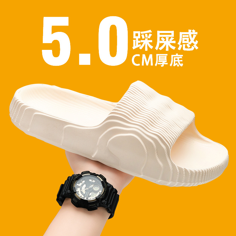 Men's luxury Slippers Original Size Walk Around Home Livingroom Man Slides Shoes Summer Sandals Flip Flop House Slipper