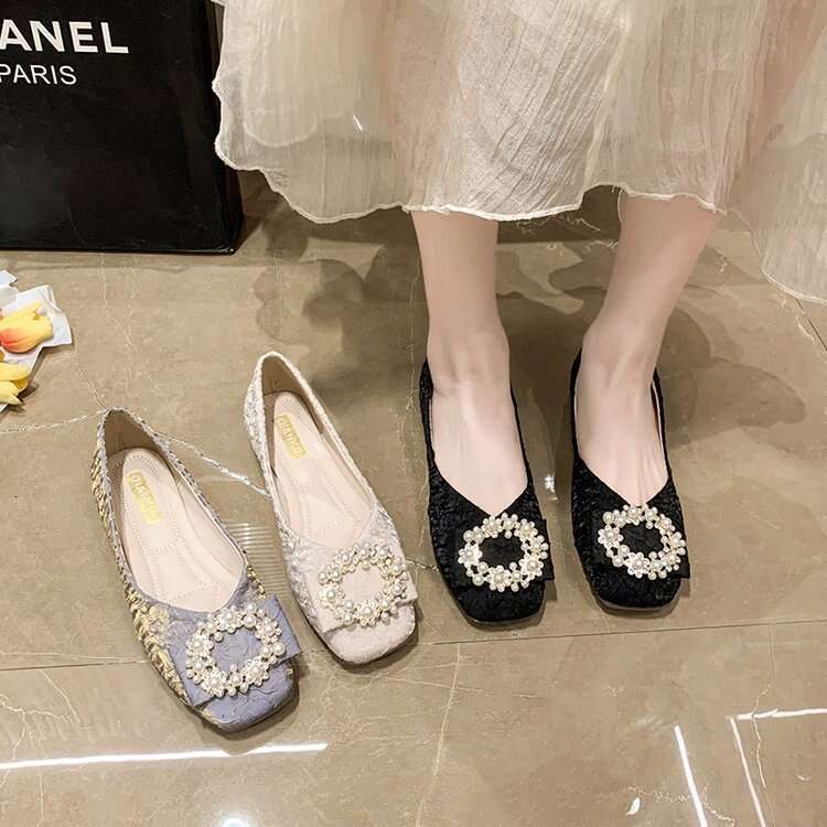 Pearl Slip-on Flat Shoes Women, 2025 New Trendy Casual Style To Pair With Skirts, Fairy-style Loafers For Women Free Shipping
