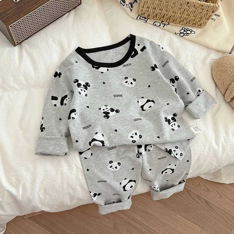 Girls Pajamas Set 2-5T Cartoon Bunny Floral Loungewear Korean Grid Kids Household Clothes Letter Design Childrens Sleepwear H260403