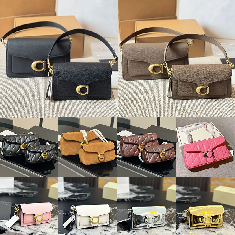 Designer tabby shoulder bag black dark brown white bag purse fashion luxury women leather handbag cross body bags