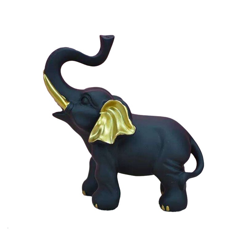 Decoration Wall Art Shelf Decoration Handmade Collector Edition Wood Grain Elephant Figurine Decorative Gifts