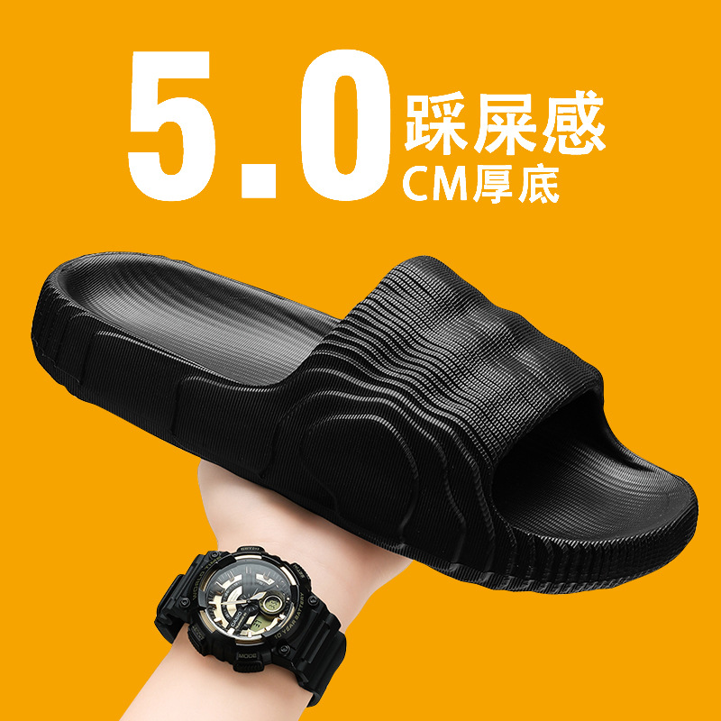 Men's luxury Slippers Original Size Walk Around Home Livingroom Man Slides Shoes Summer Sandals Flip Flop House Slipper
