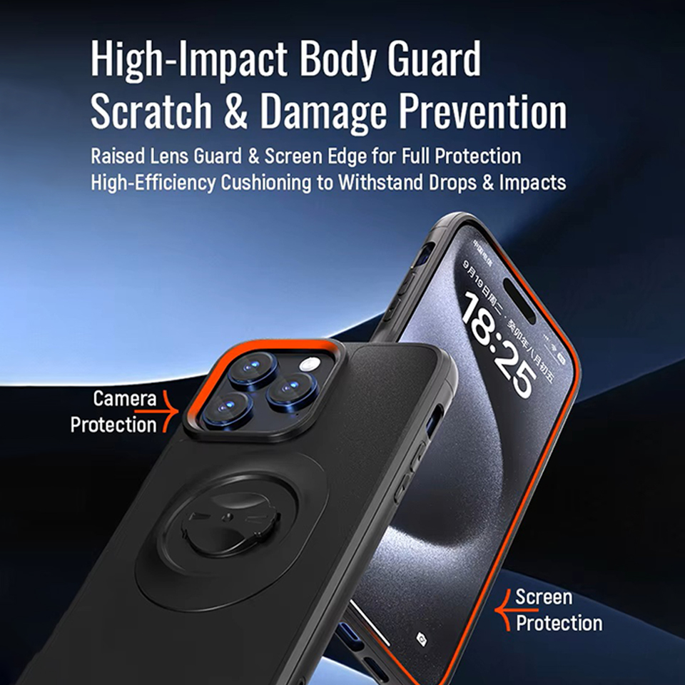 Shockproof Case for iPhone 17/16/15/14Plus/13/12/11Pro/Xs Max/XR Quick Mount Phone Case with Adapter for Garmin Bike Holder