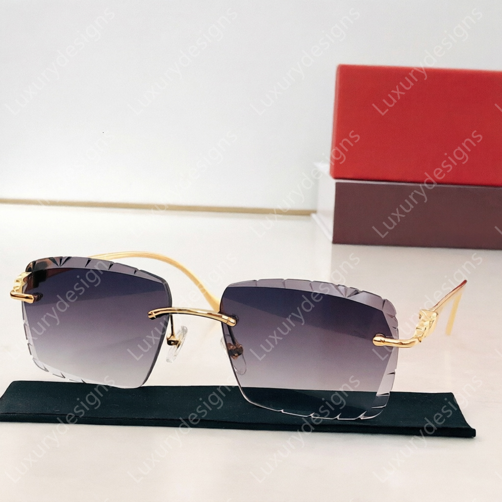 Designer Sunglasses Womens Mens Luxury Sun Glasses Lunette De Soleil Femme Recommend Rimless Eyeglass Anti Blue Light Eyewear UV400 Outdoor Classic Red Box Packing