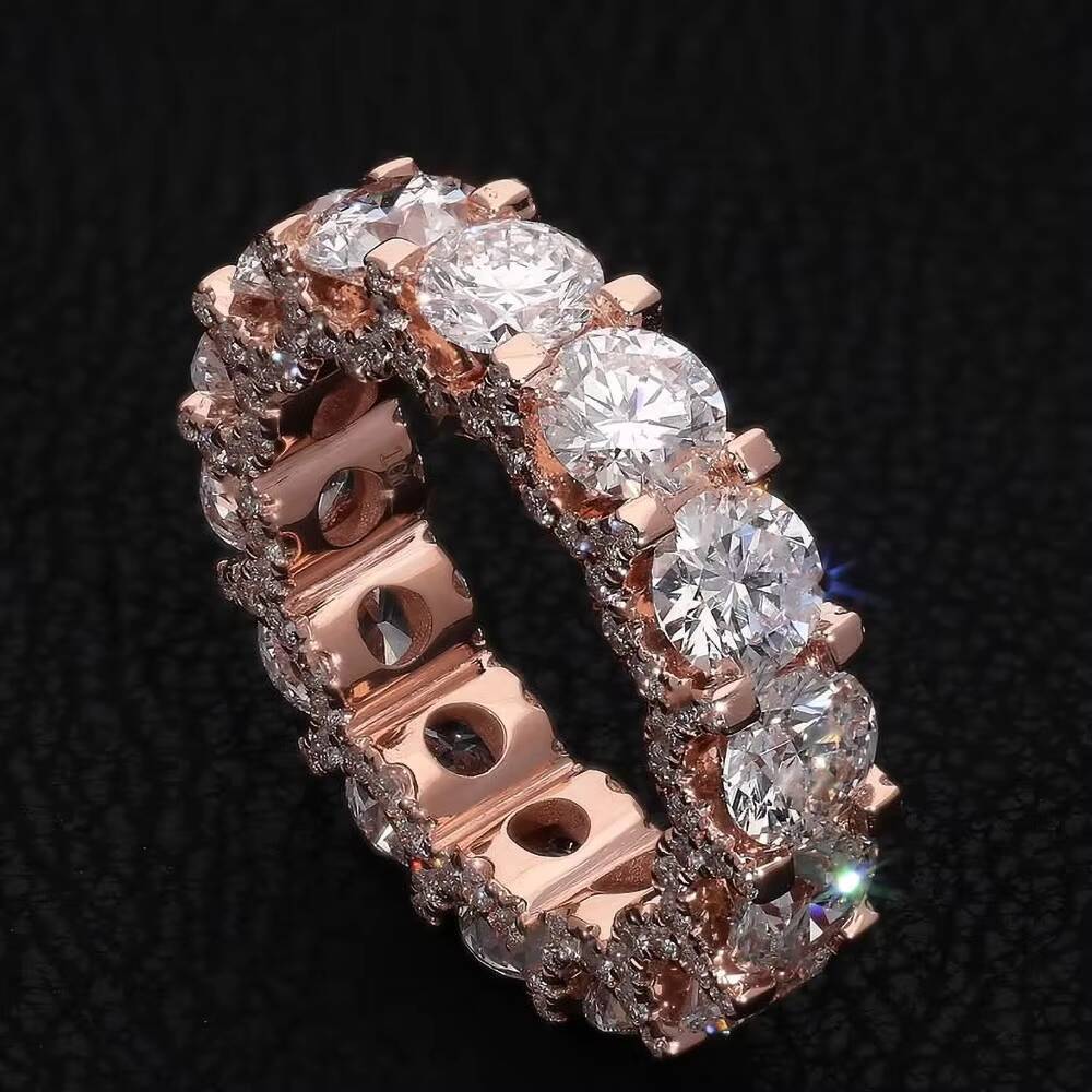 Wholesale Classic Engagement Wedding Ring Roundpear Cut Vvs Moissanite Ring for Women and Men Jewelry