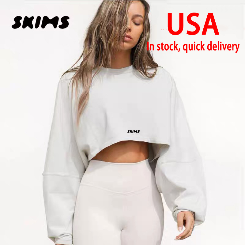skims Yoga Shirt yoga Women Long Sleeves Outfit Solid Color Backless Gym Tight Top Shaping Waist Fitness Outfit Shirts Sportswear For Lady