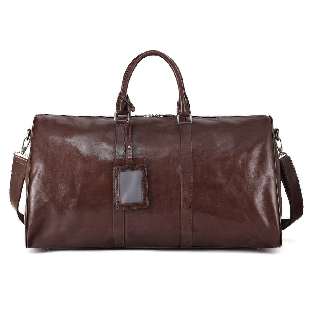 Hot Sale Genuine Leather Travel Bag, Vintage Large Capacity Men's Bag, Multifunctional Luggage, Outdoor Sports Handbag, Business Fitness Bag SENY