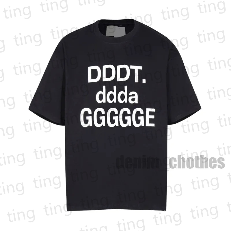Summer loose top letter printed men's T-shirt men's T-shirt men's and women's designer casual short sleeved T-shirt hip-hop style