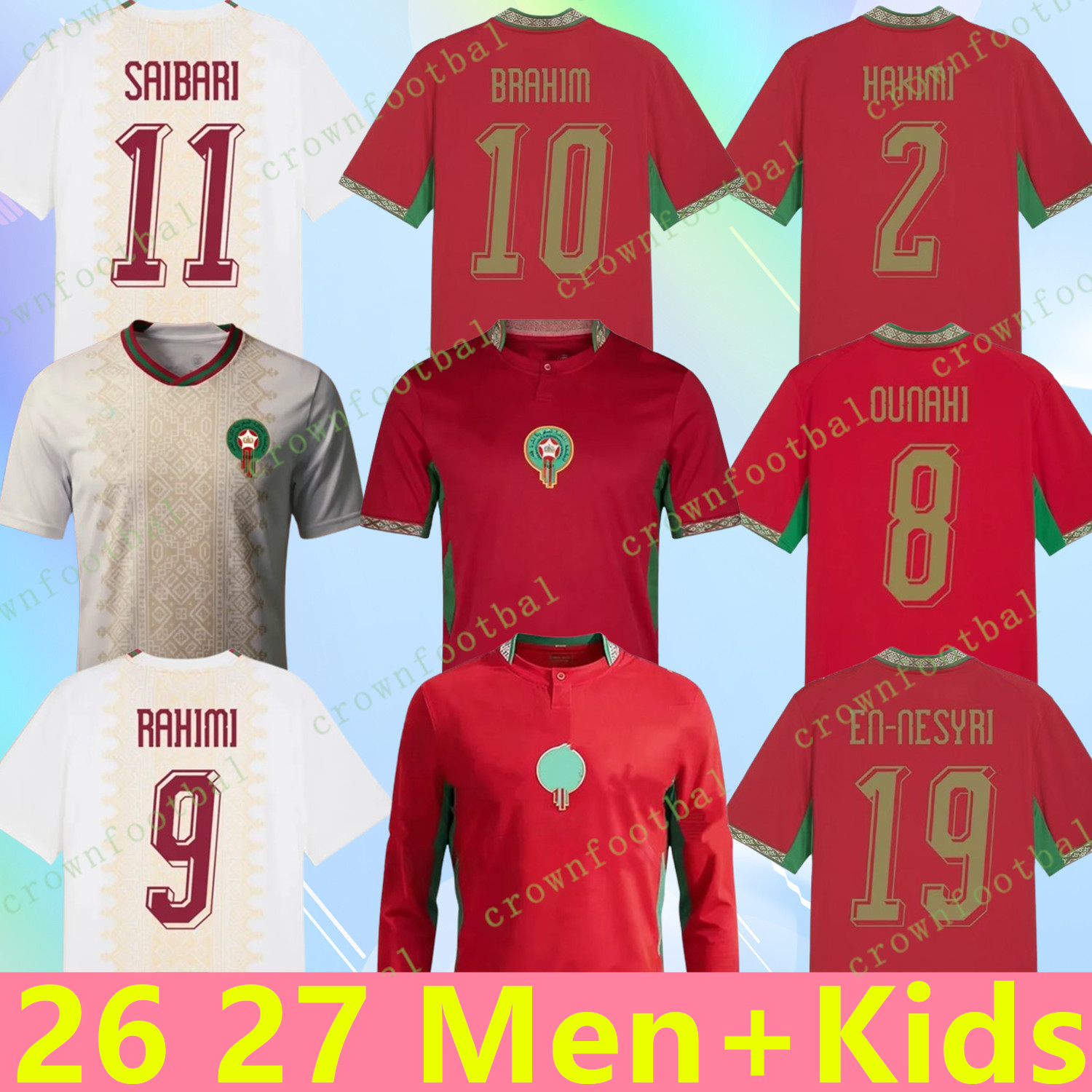 Morocco Jersey World Cup 2026 Maillot Maroc Soccer Jerseys National Team HAKIMI BRAHIM OUNAHI ZIYECH Y.EN-NESYRI SAIBARI 26 27 Special Football Shirts Tops Kids Kits