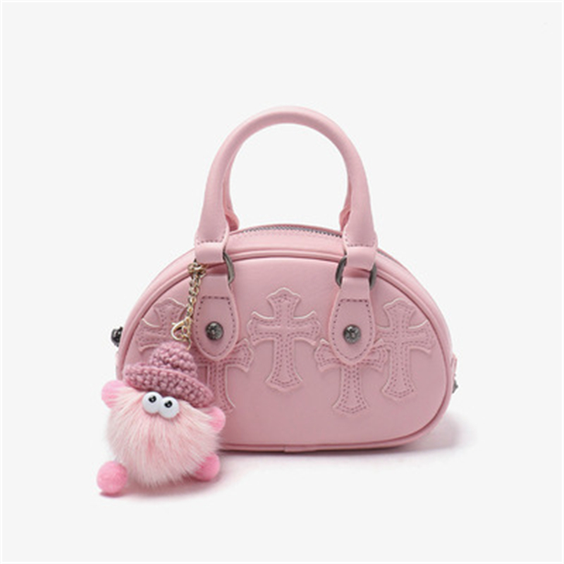 2026 Summer New Trendy Pink Designer Bowling Bag Stylish Classic Mini Handbag for Women