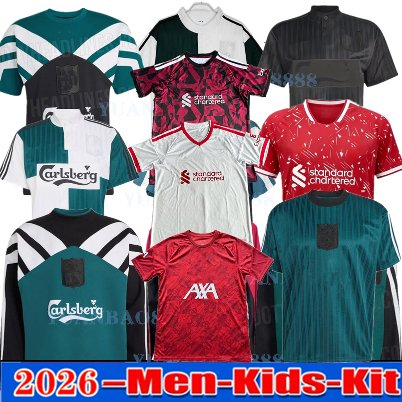 3xl 4xl lIVeRpOOL jersey 26 27 special edition lFc blackout Bringback 95 96 soccer jersey 93 95 home away 3rd adult kids kit long sleeves football shirt