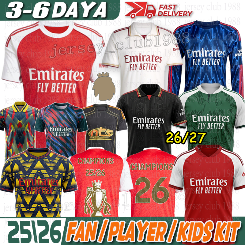 arsenal jersey 25 26 Soccer Jerseys Gyokeres Eze declan Rice shirt Zubimendi Saka football jerseys Martin odegaard bukayo Eberechi G.Martinelli 3xl 4xl arsenal 26 27