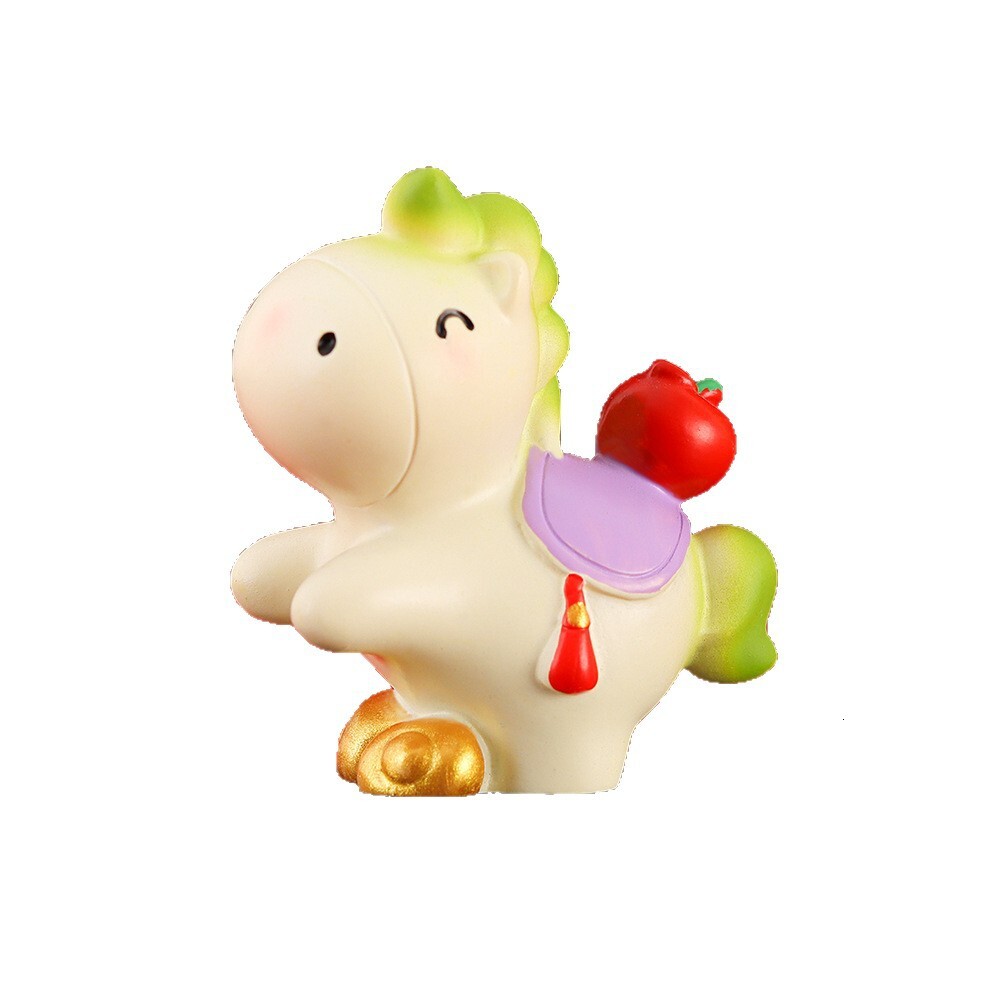 Home Decor Objects Zodiac Little Horse Ornament Creative Mascot Home Office Desktop Decoration Red Trojan Horse Cute Style