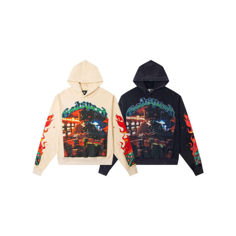 Autumn And Winter New Digital Print Hip-Hop Trendy Hoodie Sweatshirt Loose Casual Warm Soft Comfortable All Match Youth Fashion Pullover