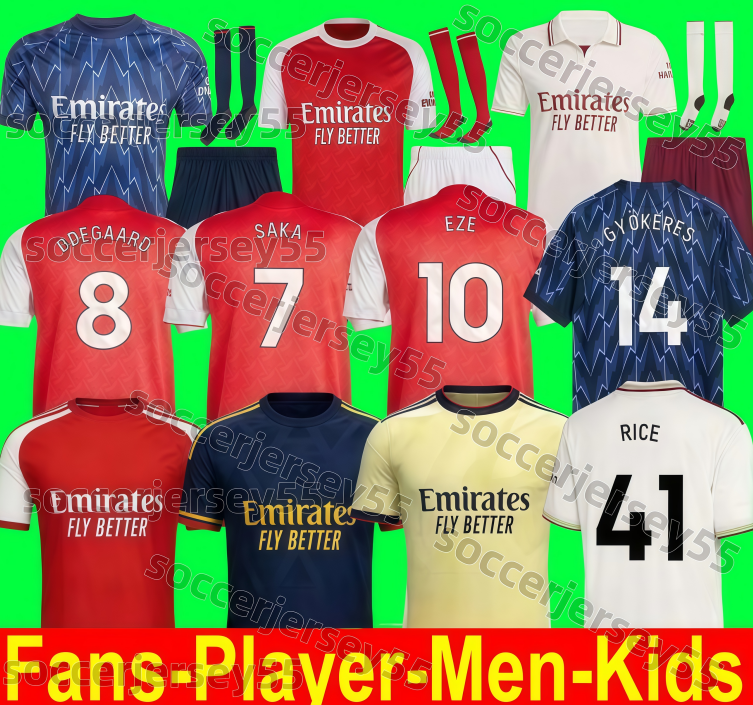 26 27 Arsenaljersey Soccer Jerseys 2026 2027 Arsenally Men kids Players Fans Football Jersey Shirts kit SAKA GYOKERES EZE ODEGAARD RICE MADUEKE MARTINELLI Arsen