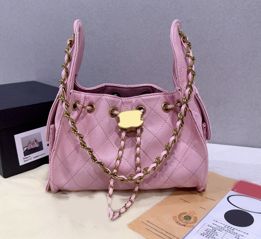 Designer Denim Brown Shoulder Handbags 2025 Designer Bag String Bucket Tote Large Hobo Suede Leather Gray Casual Dia Lattice Long Chain Crossbody Fashion Brand 25C