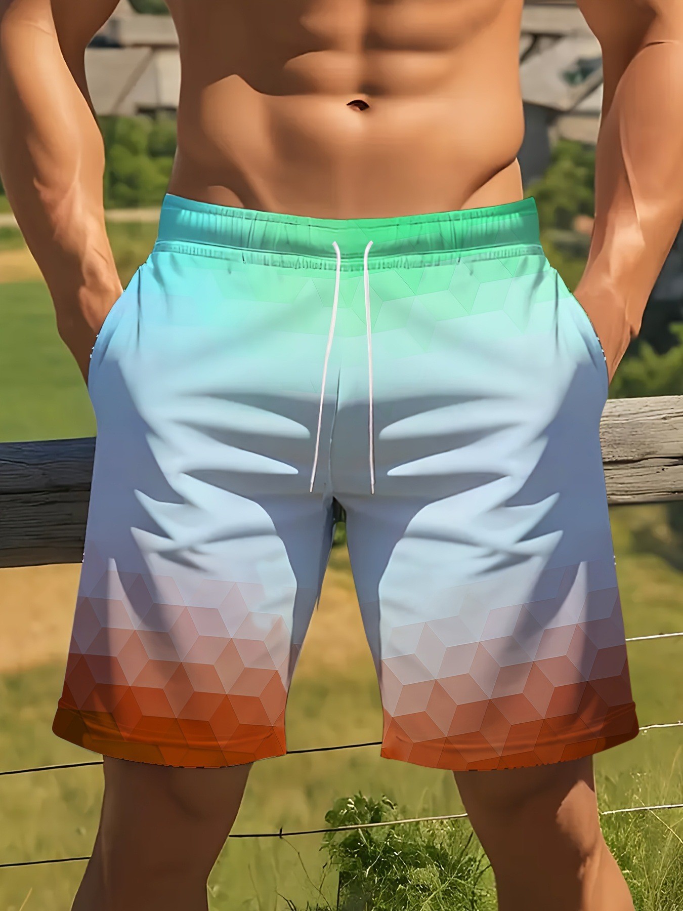 2026 New Arrivals Men's Camo Shorts | Trendy 3D Digital Printed European-American Style Casual Athletic 5-Inch Bottoms