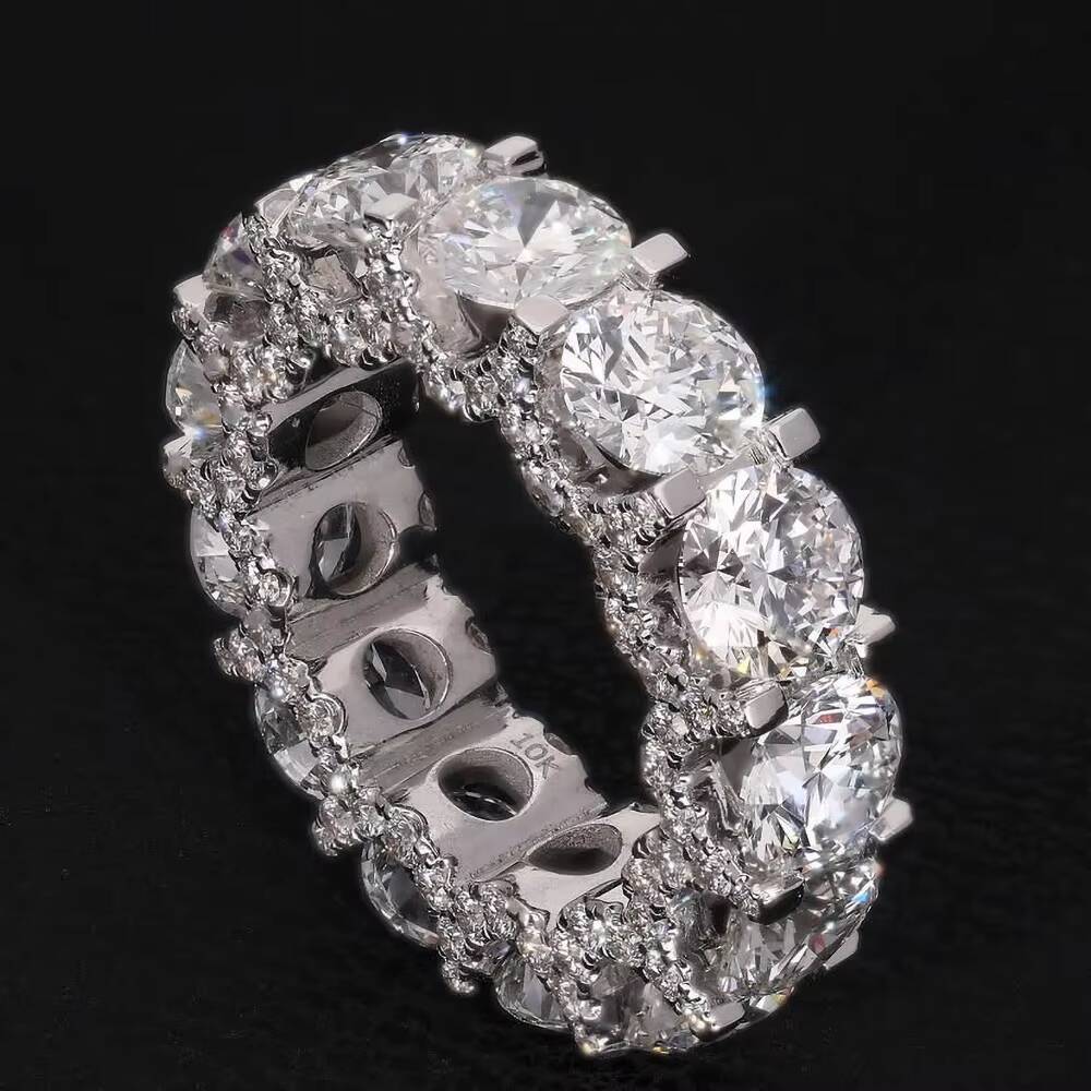 Wholesale Classic Engagement Wedding Ring Roundpear Cut Vvs Moissanite Ring for Women and Men Jewelry