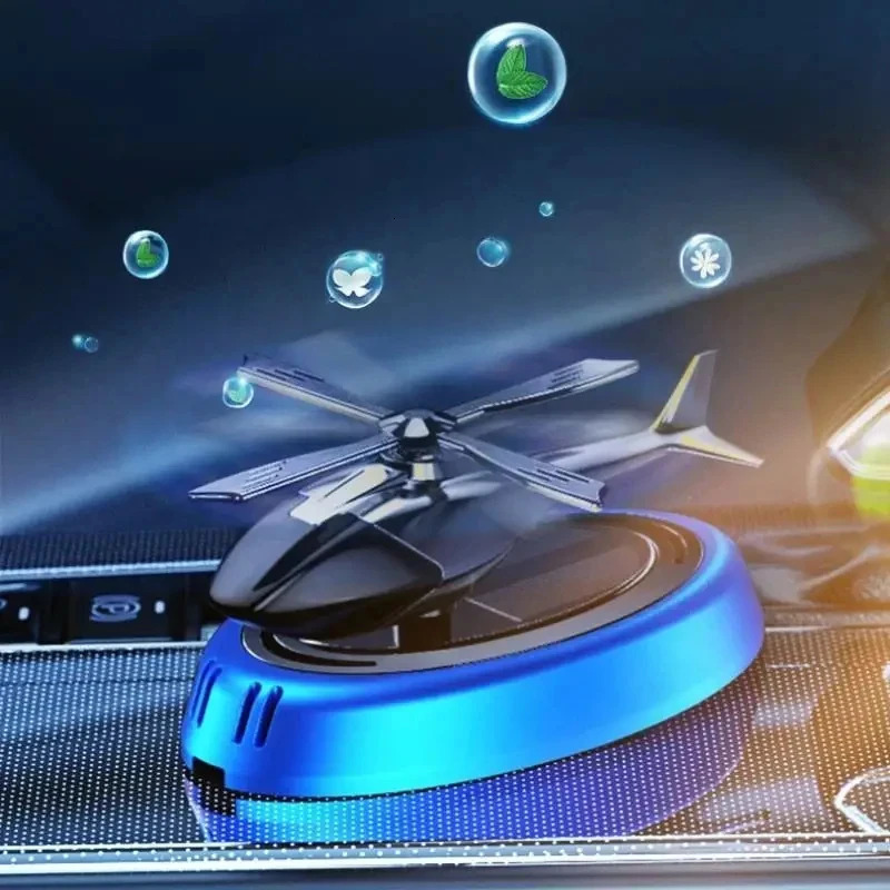 Solar Car Air Freshener Perfume Helicopter Interior Decoration Solar Car Rotating Aroma Perfume 260402