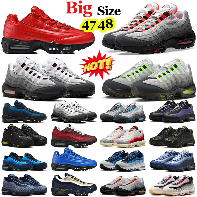 neon designer 95 95s running shoes men women solar red denim baltic blue pink foam mens trainers outdoor sneakers runners
