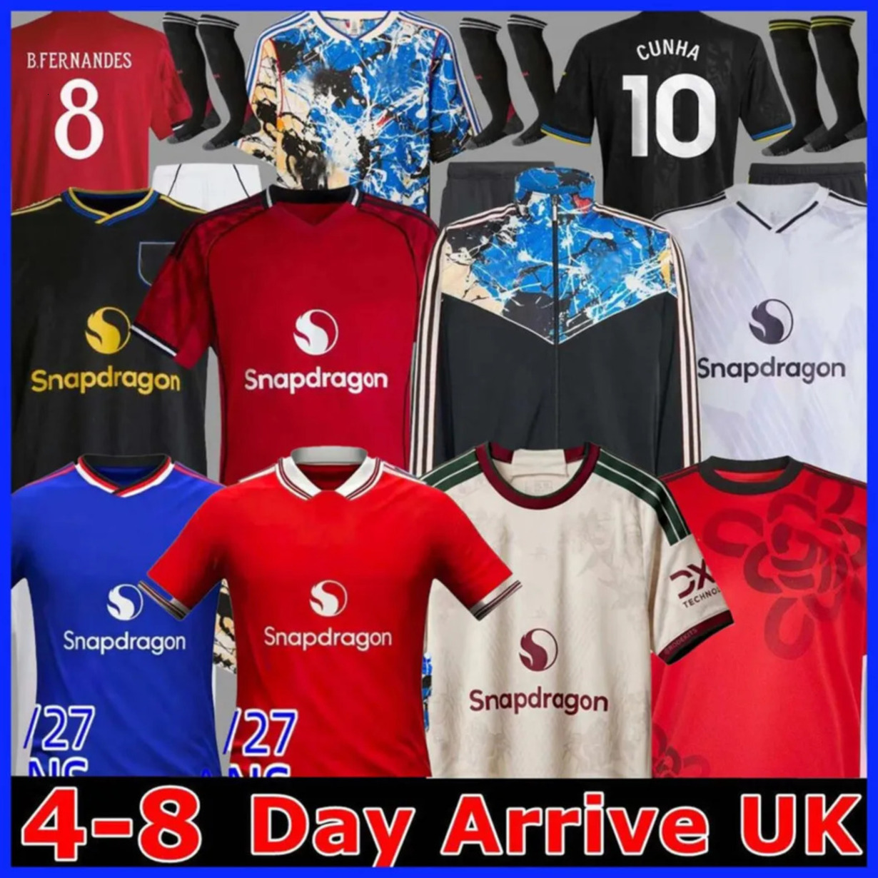 manchester26 27 united jersey tracksuit 2026 stone roses SESKO MBEUMO CUNHA Soccer Jerseys football shirts B. FERNANES kids kits MAINOO goalkeeper