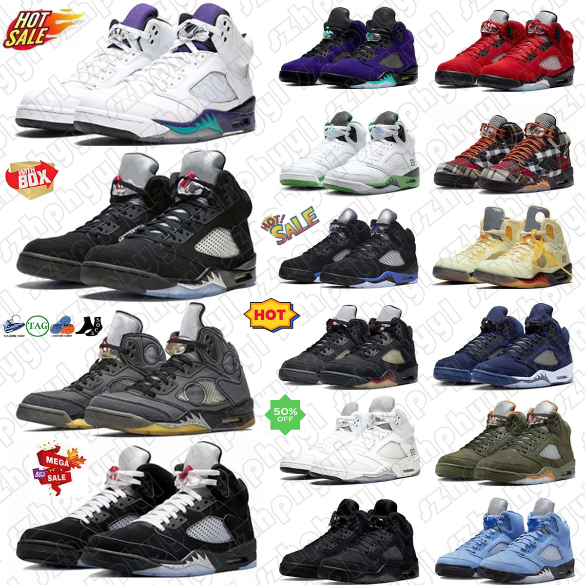 basketball shoes 5 sneakers man 5s Grey olf Medium Soft Fire Red BlackPink Tongue Grape Black Metallic Reimagined Olive Awake NY Black Green Bean Moonlight Sizes 40-47