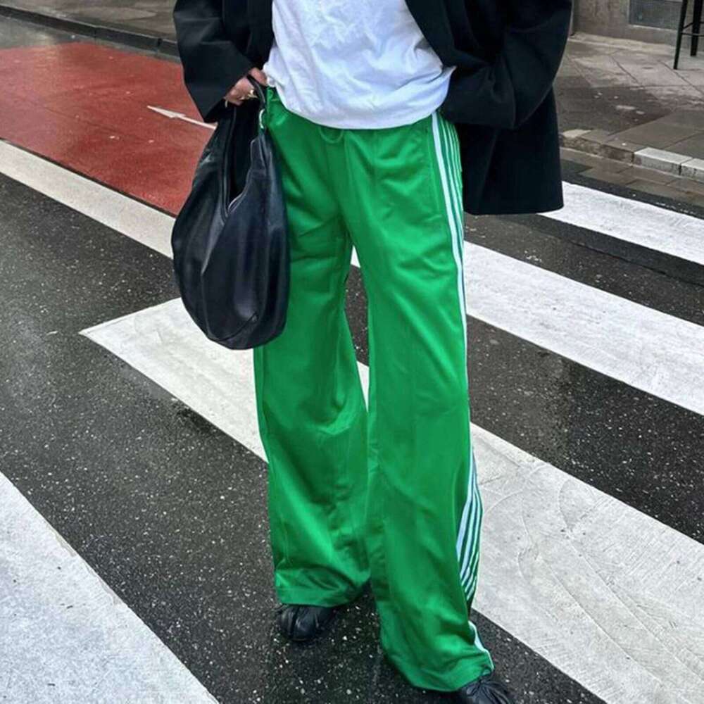 Puloru Women S Striped Sweatpants Elastic Waist Loose Fit Straight Leg Casual Long Trousers With Pockets For Streetwear Sweatpants Casual Pants Straig - view 5