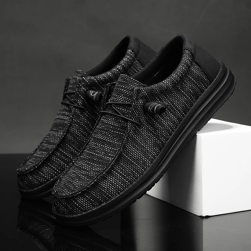 Plus Big Size 50 51 Dude Canvas Shoes Men Casual Slip on Shoes Alpargatas Hombre Moccasins Mocassin Homme Lightweight Breathable 260402