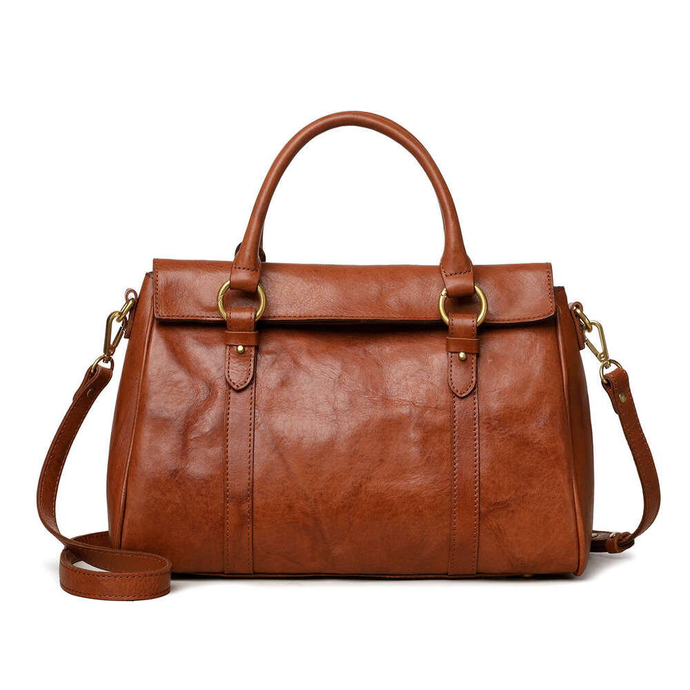 Genuine Leather Women's Bag 2026 New Design, Luxury Minimalist High-End Bag, Large Capacity Commute Shoulder Bag, Factory Wholesale Dropshipping 
