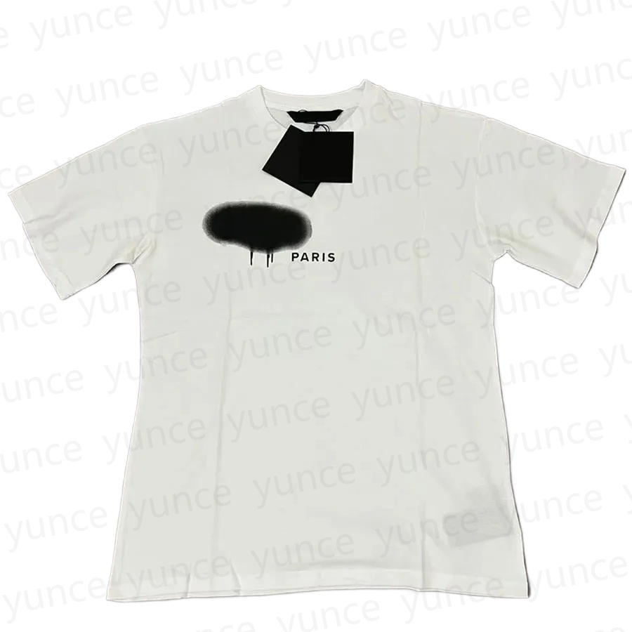 European and American designer men's and women's T-shirt with chest letter print short sleeved loose casual T-shirt 100% pure cotton T-shirt