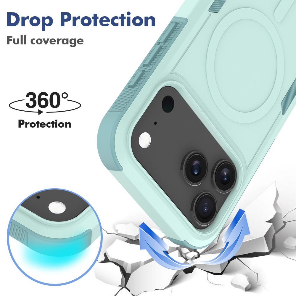 Magnetic Shockproof Phone Case for iPhone Reinforced Corners Protective Cover