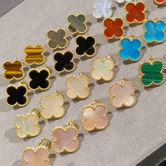 ADITA earring black agate Earring Made of natural shells Gold Plated 18K designer for woman TOP quality with box 001